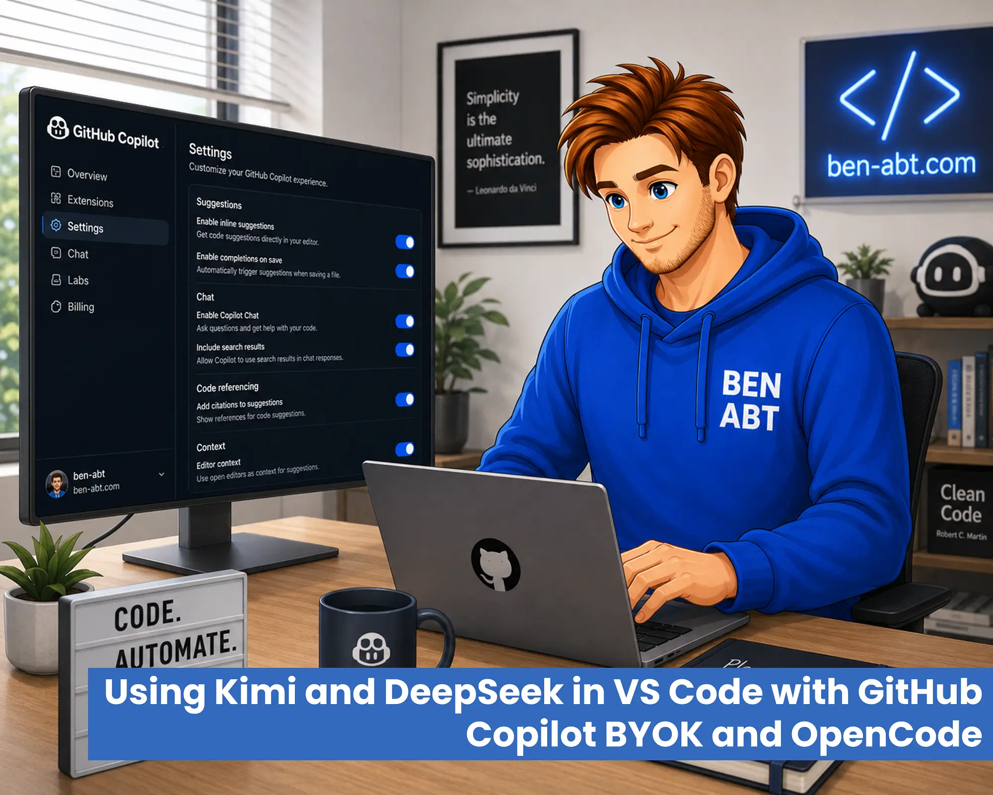 Using Kimi K2.5 and DeepSeek V4 in VS Code with GitHub Copilot BYOK and OpenCode