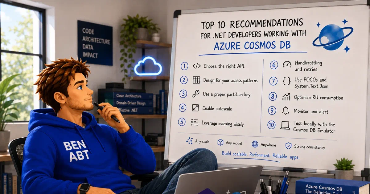 Top 10 recommendations for .NET developers working with Azure Cosmos DB
