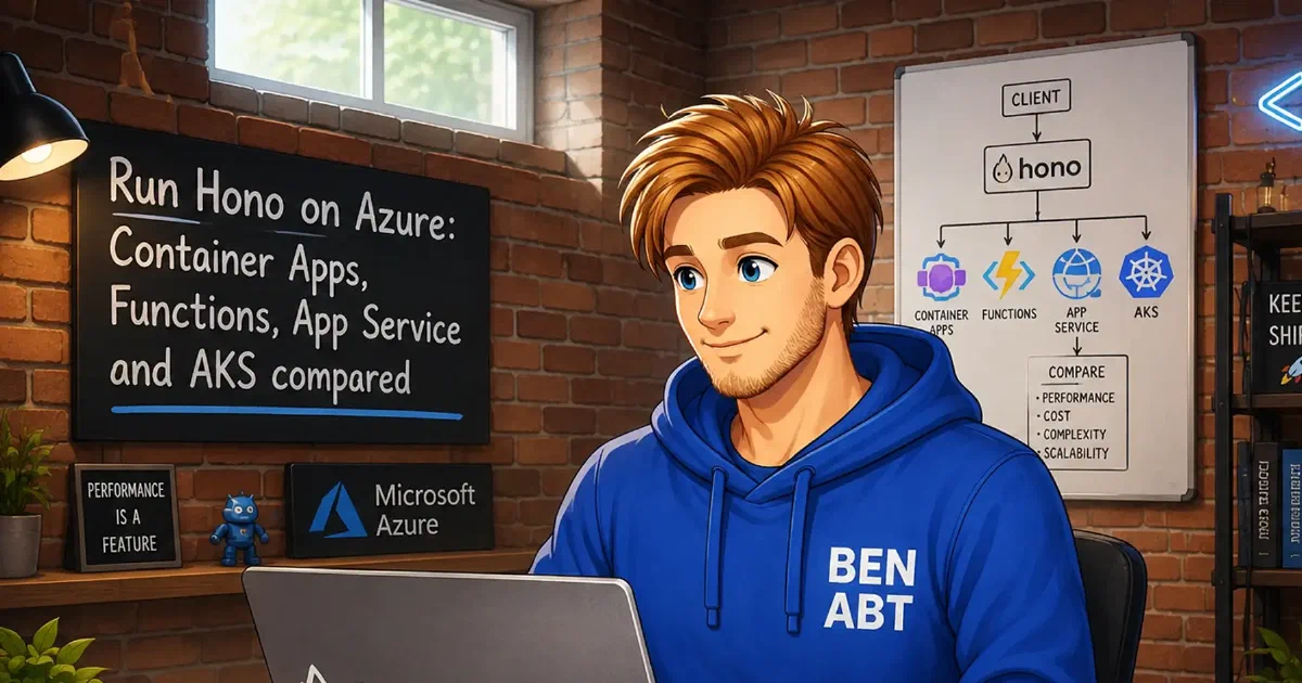 Run Hono on Azure: Container Apps, Functions, App Service and AKS compared