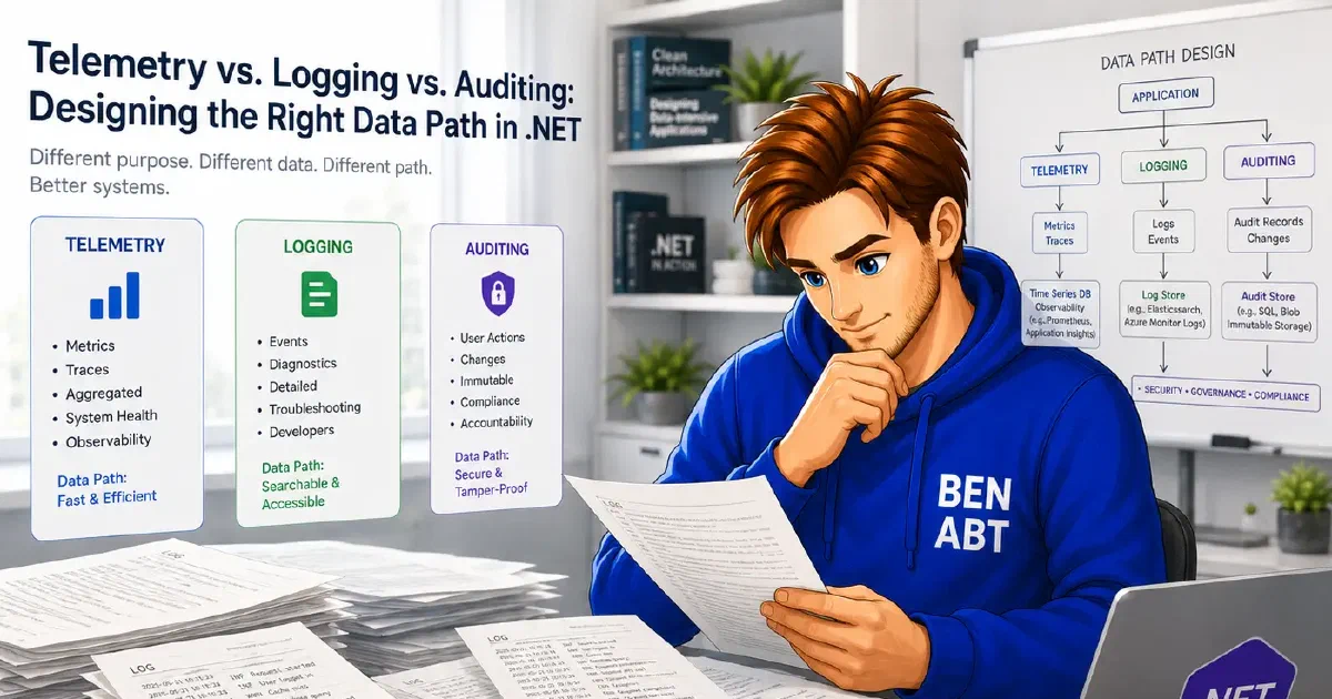 Telemetry, Logging, and Auditing in .NET: Designing the Right Data Path
